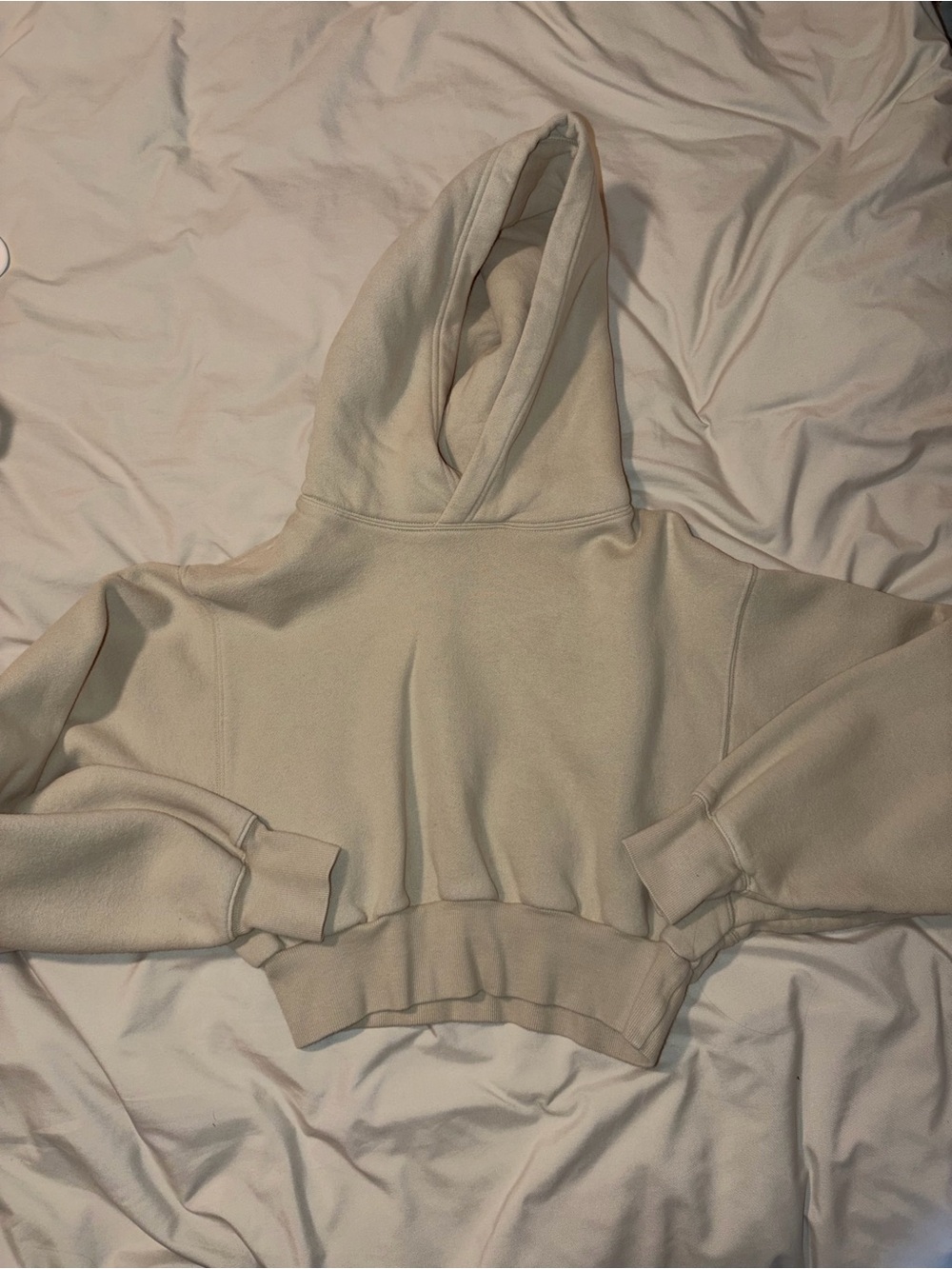 TNA Cream Cropped Hoodie